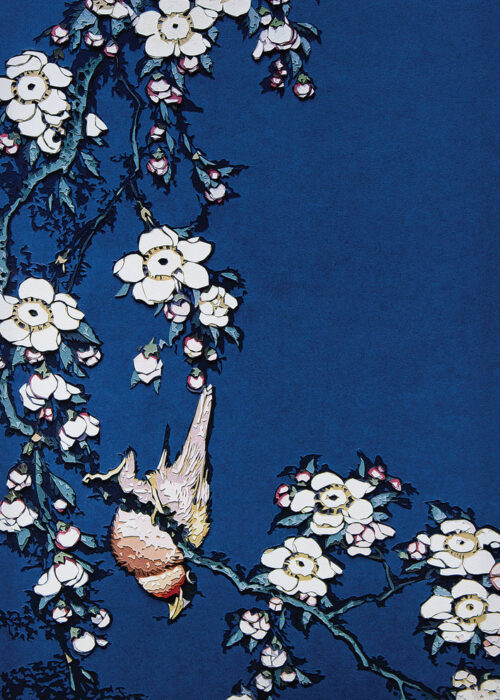 Vik Muniz Bullfinch and Weeping Cherry from Small Flowers after Hokusai editionsmak Mike-Art