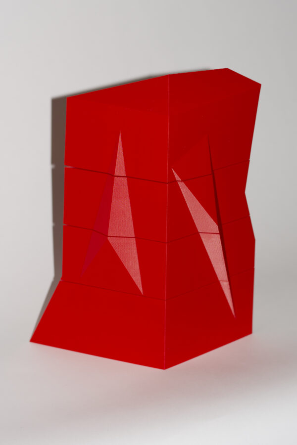 asdrubal colmenarez red twirl edition sculpture