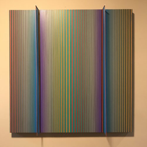 Unique painting on canvas by Dario Perez-Flores- Prochromatique 1138. cinetic colors - exclusive on Mike-Art-Kunst. Signed by the artist.