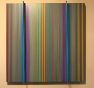 Unique painting on canvas by Dario Perez-Flores- Prochromatique 1138. cinetic colors - exclusive on Mike-Art-Kunst. Signed by the artist.