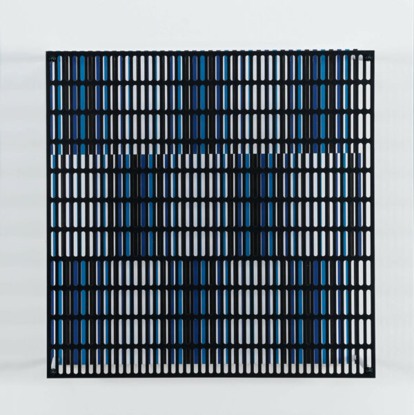 antonio asis Vibration bandes noir, bleu et turquoise edition Mike-Art-Kunst