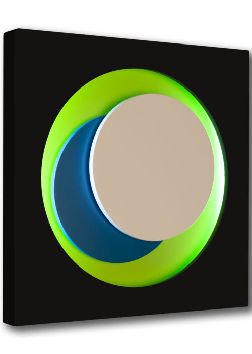 genevieve claisse-cercle-noir-vert-bleu-neon editionsmak
