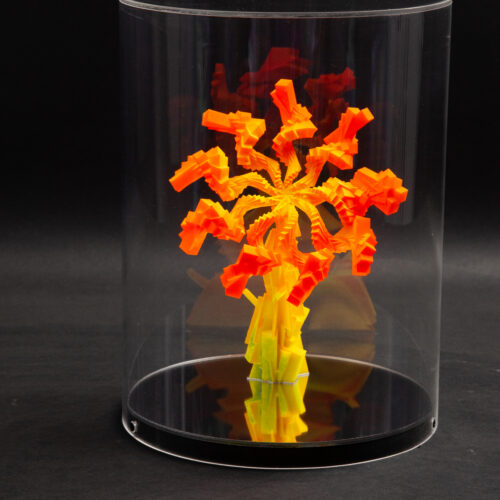 Miguel chevalier cannabis-sativa-orange jaune Edgar Allan poe