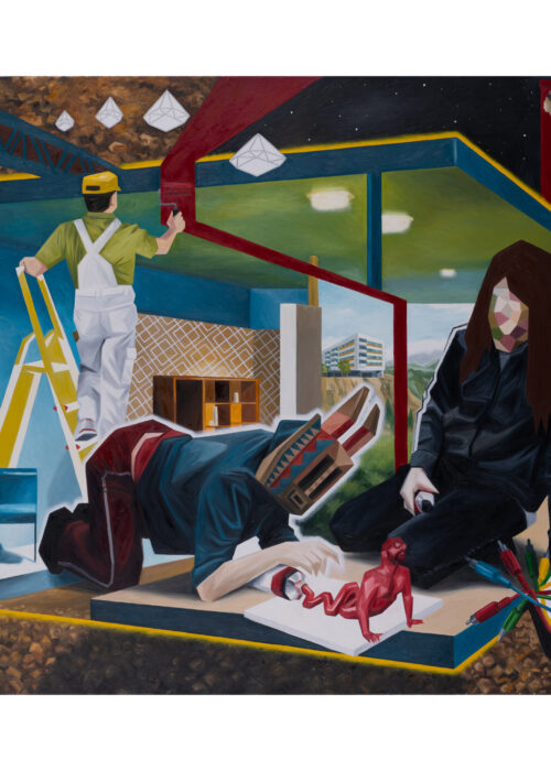 kriki die meese acrylic painting mike-art-kunst