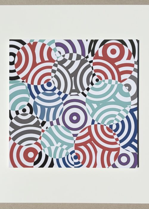 Antonio Asis Interferences cercles de couleur gris rouge