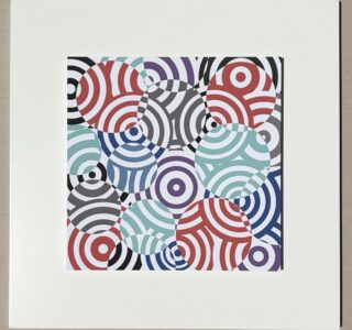 Antonio Asis Interferences cercles de couleur gris rouge