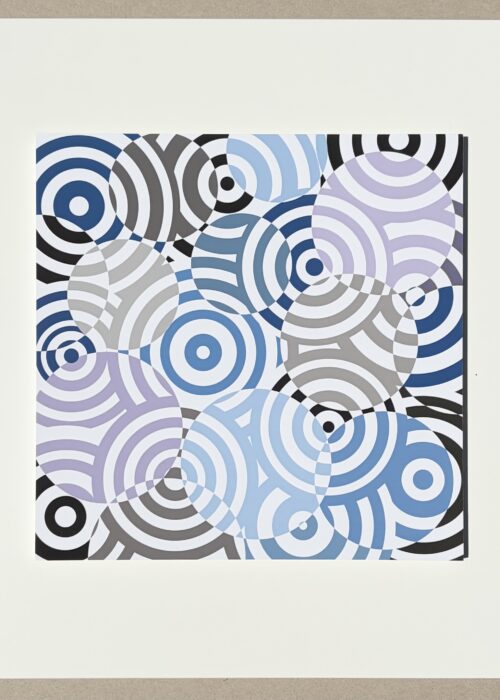 Antonio Asis Interferences cercles de couleur gris bleu