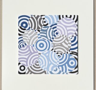 Antonio Asis Interferences cercles de couleur gris bleu